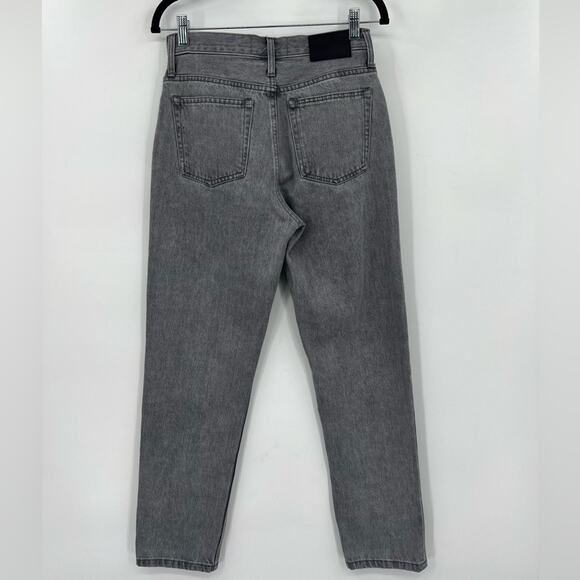 Everlane The 90’s Cheeky Jean Acid Gray Grey Ankle Cropped High Rise Button 25 - Picture 7 of 15